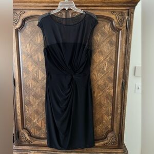 Ralph Lauren black cocktail dress-sheer near the top
Size 14-polyester